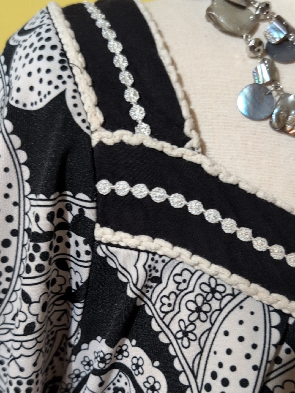 August Silk Monochrome Paisley Blouse - Picture 2 of 6